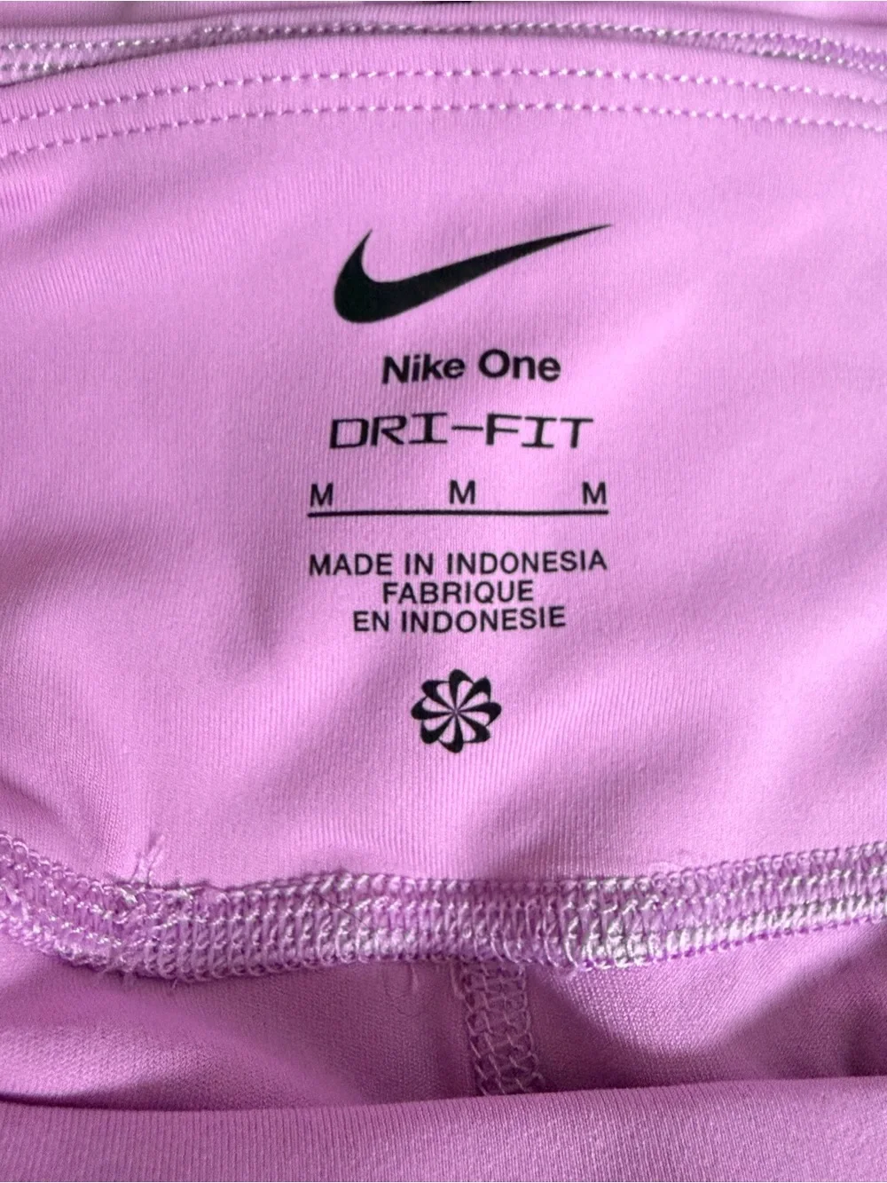 Nike Girls' Pink Flare Leggings with Swoosh Medium